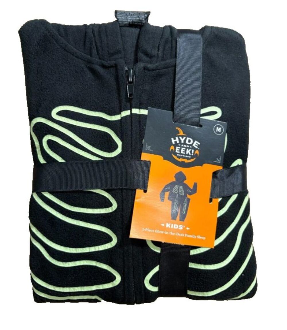 Hyde & Eek! Boutique Kids' Costume Glow in the Dark Skeleton Sleeper Size M